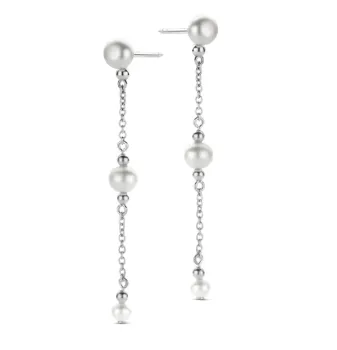 Athena Ohrringe - Sterlingsilber - Süßwasserperlen